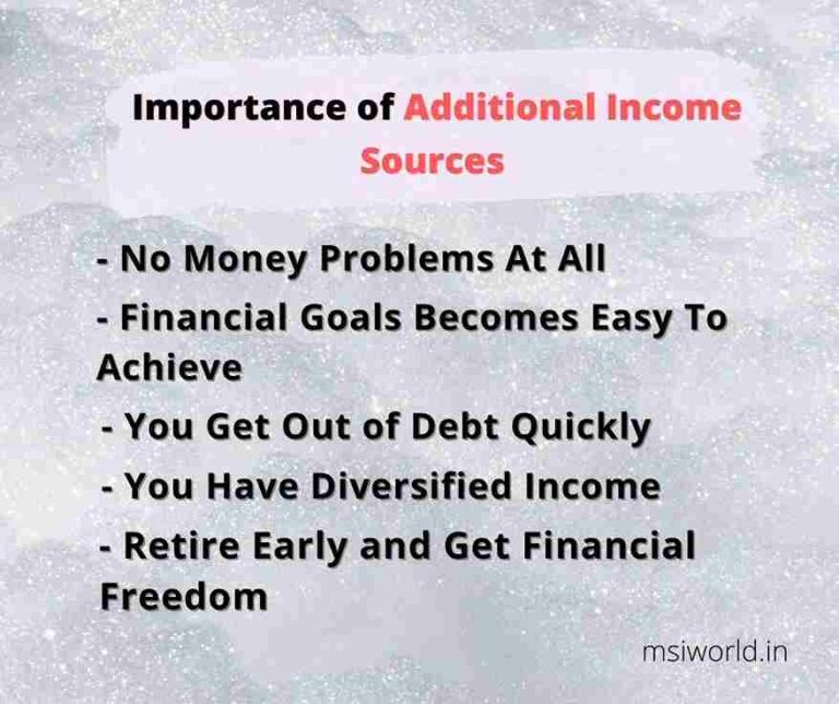 Importance of Additional Income Sources